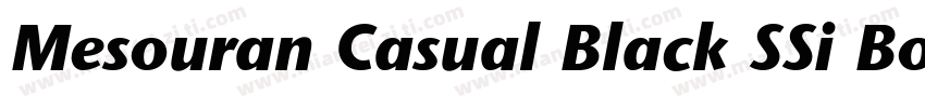 Mesouran Casual Black SSi Bold Italic字体转换
